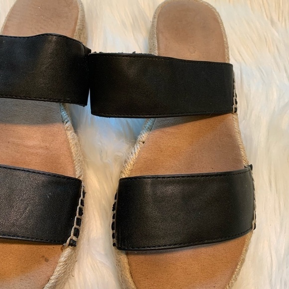 Aldo Espadrille Platform Slide Sandals Black - Picture 3 of 8